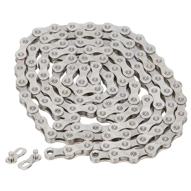 Mountain Bike Chain, Durable Bicycle Chain, Mud Drain Hole Design High System Compatibility Mountain Bike Bicycle For Gifts Home Silver