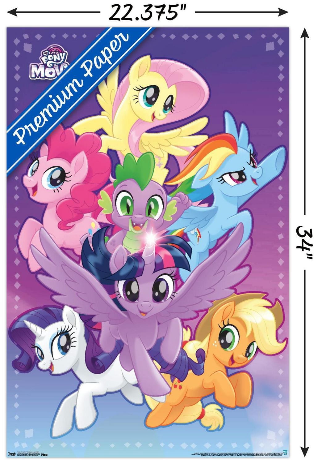 Hasbro My Little Pony Movie - Adventure Wall Poster, 14.725" x 22.375"