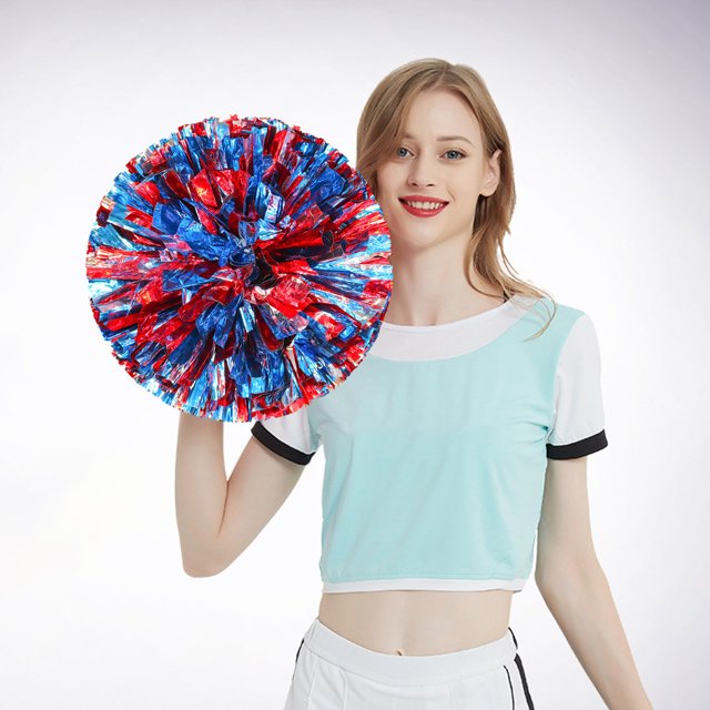 2PCS Cheerleading Handheld Colorful Flowers Sports Activities Performance Cheering Party Decorations for Women College Graduation Party Decorations 2022 Party Party Dress Party Decorations