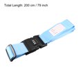 thumbnail image 2 of Unique Bargains Luggage Strap Suitcase Belt with Buckle, Combination Lock, 2Mx5cm Adjustable PP Travel Packing Accessory Sky Blue, 2 of 5