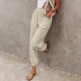 thumbnail image 4 of Birdeem Fashion Women Plus Size Drawstring Casual Solid Elastic Waist Pocket Loose Pants, 4 of 6