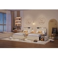 thumbnail image 3 of EDTara Kids Platform Bed with Soft Bouclé Upholstery, Bookcase Headboard, and 2 Under-Bed Storage Drawers, Easy Assembly, No Box Spring Needed, 3 of 8