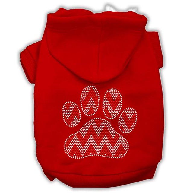 Chandail à Capuchon pour Chien en Strass avec Canne à Sucre Rouge XL (16)