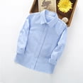 thumbnail image 1 of Girls Uniform Tops Long Sleeve Solid Button-Down Uniform Oxford Shirt 2-14 Years, 1 of 4