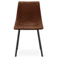 thumbnail image 3 of Bouclair Rust Textured Faux Leather and Metal Dining Chair, 3 of 10