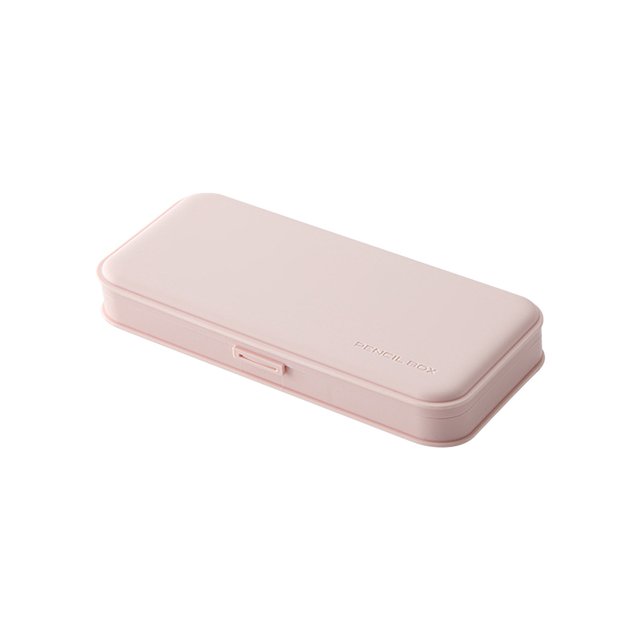RXIRUCGD Plastic Pencil Case with Snap Closure, Pink