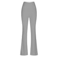 thumbnail image 4 of LOVZFMLL Women's Pants, Solid Color Tight Fitting Hip Shaping Flared Yoga Pants Gray, M, 4 of 4