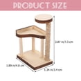 thumbnail image 3 of LEEYNEER Miniature Wooden Cat Scratching Post Mini Cat Tree Model Miniature House Accessory, 3 of 6