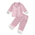 thumbnail image 1 of TIWEKE Little/Big Girls Satin Pajamas Summer Short Sleeve Button Down Silk PJS 2PCS Sleepwear Set,Size 4-5 Years, 1 of 4