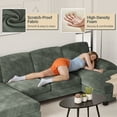 thumbnail image 4 of Homall Modern U-Shape Sectional Sofa, Chenille Fabric Modular Couch, 4 Seat Oversized Sofa with Chaise for Living Room, Sleeper Sofa Bed with Memory Foam, 4 of 7