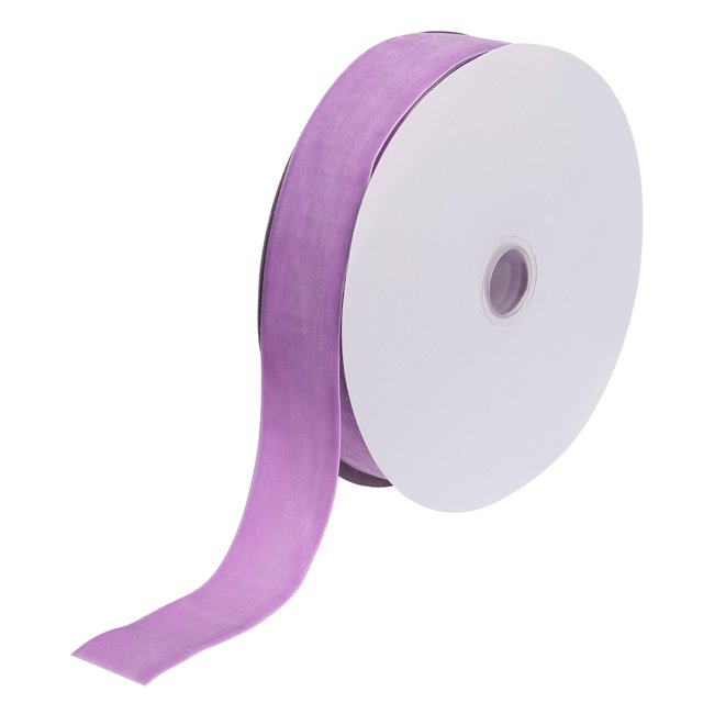 Unique Bargains Velvet Ribbon 1 1/2 Inch x 10 Yard Single Face Spool Silky DIY Crafts Gift Wrapping Bow Decoration Purple