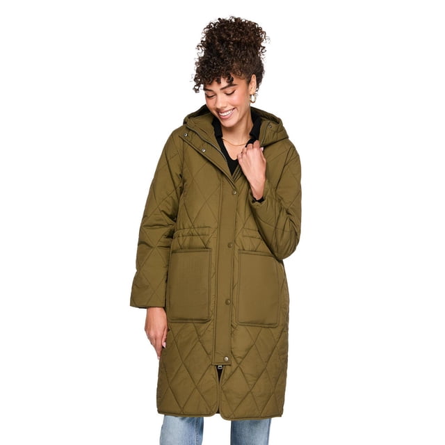 George Women's Long Quilted Coat