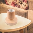thumbnail image 4 of E27 Wooden Base Table Lamp Bulb Socket Holder Night Light Bedside Light 10x8x5.5cm, 4 of 8