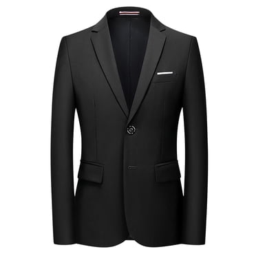 LOVZFMLL Jackets for Men New Casual Men Solid Matching Breasted Slim Middle-aged Suit Long Sleeve Hoodless Casual Outwear Jackets