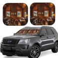 thumbnail image 1 of Lsque Cabane en Rondins à l'Intérieur 2 Pcs Pare-Soleil / Couvertures de Fenêtre Pliables / Accessoires de Voiture Réfléchissant UV pour Voitures Universelles SUV Camion-Moyen, 1 of 6