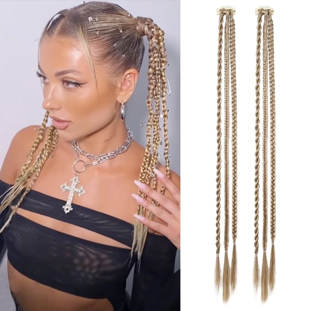 HOARBOEG Clip-In Braiding Hair Extensions Braiding Extensions With Hair Clip 22 Inches Clearance Sale