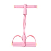 Portable Resistance Band with Tube Pedals, Full-Body Home Workout Equipment, for Sit-Ups and Stretching Exercises