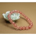 thumbnail image 4 of Bracelet Extensible Unisexe en Perles Rondes de 8 mm en Quartz Cerise Fondue, Pierre Précieuse 7 Pouces, 4 of 5