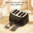 thumbnail image 4 of Toaster 4 Slice, Retro Stainless Toaster with 6 Bread Shade Settings,1.5''Wide Slots with Cancel/Defrost/Reheat Functions,Dual Independent Control Pa, 4 of 8