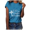 thumbnail image 2 of EGNMCR Chemises de Pâques pour Femmes Manches Courtes Imprimé de Pâques Décontracté Col Rond T-Shirts pour Femmes, 2 of 5