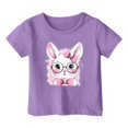 thumbnail image 3 of Chemises à Manches Longues Unies pour Filles Tenues d'Hiver pour Tout-Petits Imprimé de Pâques Mignon Col Rond T-Shirt Décontracté, 3 of 3
