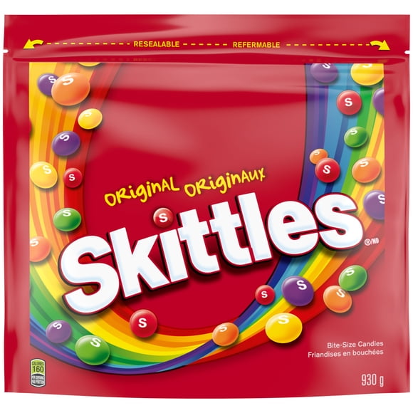 SKITTLES, Original Chewy Candy, Bag, 930 g