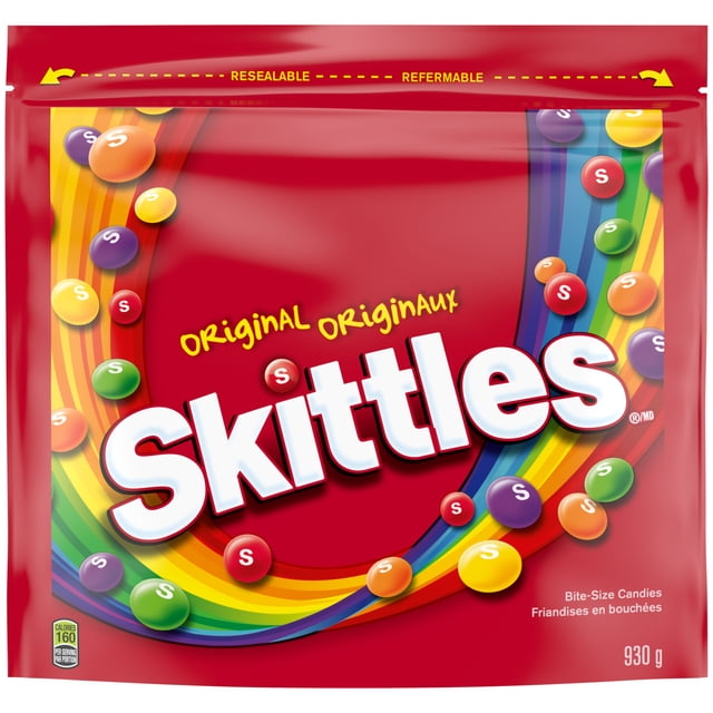 SKITTLES, Original Chewy Candy, Bag, 930 g