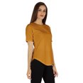 thumbnail image 2 of Inkmeso Coupe Régulière Col Rond Uni pour Femmes Manches Courtes Décontractées Tee-Shirt Doux, 2 of 7