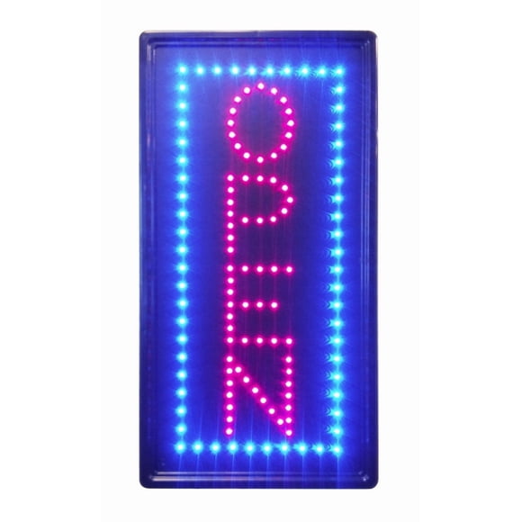 UbiGear 10 * 19 inch Animated Motion LED Business Vertical Open Sign +On/Off Switch Bright Light Neon