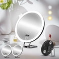 thumbnail image 1 of Sentmoon Miroir de Maquillage à DEL Rechargeable avec Support Rotatif à 360 Degrés Luminosité Réglable Lampe de Table pour Coiffeuse Miroir Portable pour Beauté Soins de la Peau, 1 of 6