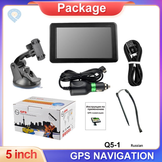 Yhmxh Electronics Phone Accessories UK Sat Nav For Car Truck Car GPS 5 Inch GPS Device 8GB+128MB Car Truck Navigation System With Map Screen FM Transmitter Vehicle Dvr