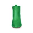 thumbnail image 2 of BLISSFUL STEP Women's Pointed Toe Side Zip Stiletto Heel Ankle Boots Green 10, 2 of 8