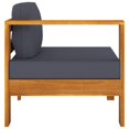 thumbnail image 4 of vidaXL Middle Sofa with 1 Armrest Dark Grey Solid Acacia Wood, 4 of 6