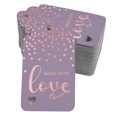 thumbnail image 1 of Inkdotpot Rose Gold Foil Paper Hang Tags Made With Love Text Favor Tags 50 Pieces, 1 of 6