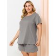 thumbnail image 3 of GRACE & GRANDEUR Pyjama de Nuit à Pois à Manches Courtes pour Femme Grande Taille, 3 of 6