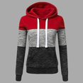 thumbnail image 2 of Hoodies for Women Solid Color Hooded Sweatshirt Solid Zip-Up Jacket Long Sleeve Tops Plus Size Winter Warm Fleece Hoodies Jackets Coat Sweater w/ Pockets Red S, 2 of 4