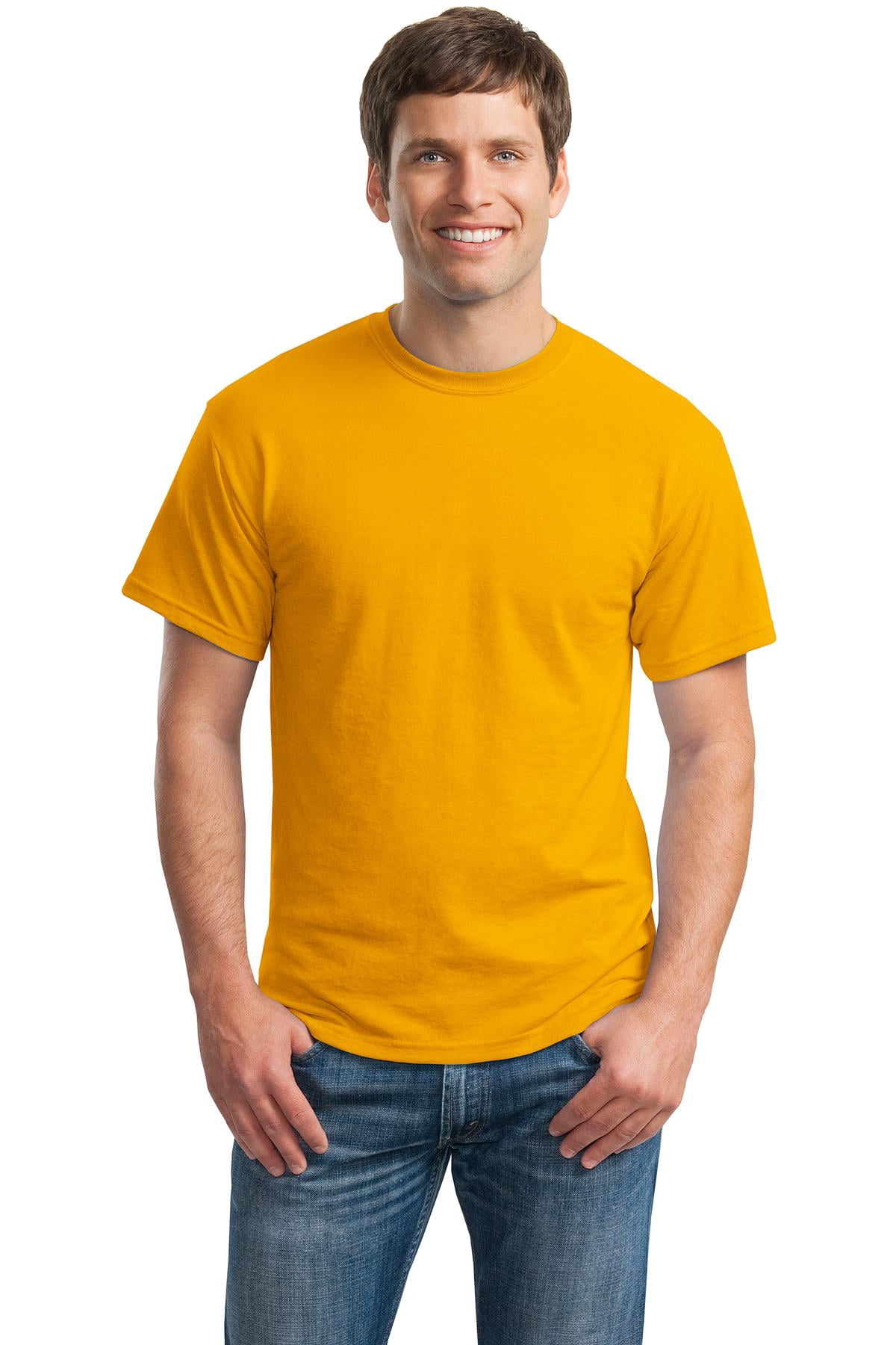 Gildan T-Shirt pour Hommes à Manches Courtes DryBlend 50 Coton/50 Polyester - 8000