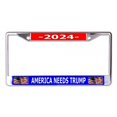 thumbnail image 1 of Cadre de Plaque d'Immatriculation Chrome America Needs Trump 2024, 1 of 1