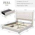 thumbnail image 2 of SIBEDS Queen LED Bed Frame with Galaxy Projector, Charging Station, 52" Headboard & 2 Drawers, No Box Spring Required, 2 of 8