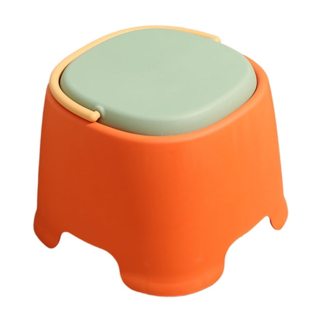 Luzkey Small Stool Chair Creative Stackable Anti Skid Thickened Step Stool Foot Rest for Household Bedroom Living Room Laundry Home red