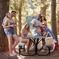 thumbnail image 3 of Costway Picnic Table Bench Set Outdoor Camping Backyard Patio Garden Party All Weather, 3 of 10