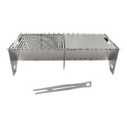 jinwen Charcoal BBQ Grill Portable Barbecue Grill for Backpacking Patio Hiking L L