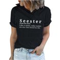thumbnail image 2 of LSLJS Women's Funny Printed Pattern Casual Fashion Soild Color Short Sleeve Tops Blouse, 2 of 6