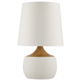 thumbnail image 1 of Bouclair White Ceramic and Wood Table Lamp, 1 of 7