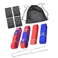 thumbnail image 3 of Almencla Ensemble d'Accessoires pour Lignes de Terrain de Volleyball de Plage Sangle en Sangle 16 m et 8 m Rouge et Bleu, 3 of 8