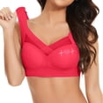 thumbnail image 1 of fheaev Seamless Mesh Lace Bras for Women No Underwire Wireless Bras with Support And Lift Full Coverage Deep V Bralettes Everyday Bra, 1 of 8