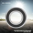 thumbnail image 3 of LHCER Bearing, High Speed Ball Bearing,10Pcs 6005-2RS High Speed Single Column with Deep Groove Raceway Ball Bearing 25*47*12mm, 3 of 8