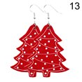 thumbnail image 2 of Christmas Faux Leather Earrings Santa Xmas Tree Snowman Earrings Dangle Earrings, 2 of 10