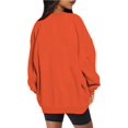thumbnail image 3 of ORUYROP Chandails en Molleton Surdimensionnés pour Femmes Manches Longues Col Rond Chandail Décontracté Ample Couleur Unie Polaire Tops Pulls, 3 of 7