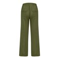 thumbnail image 4 of MAWCLOS Men Trousers Elastic Waist Sweatpants Drawstring Pants Baggy Party Solid Lounge Army Green 5XL, 4 of 9